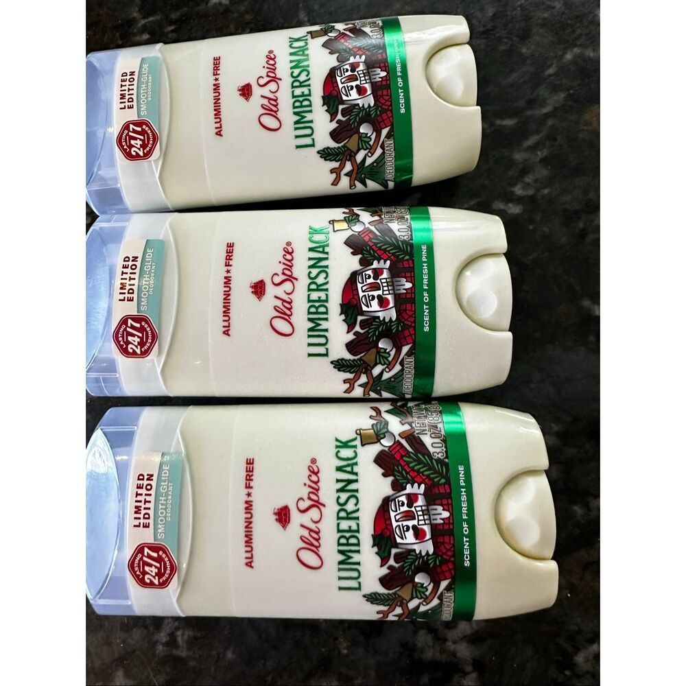 Old Spice Aluminum Free Deodorant lumbersnack Limited, edition, fresh pine, thre - Picture 2 of 5